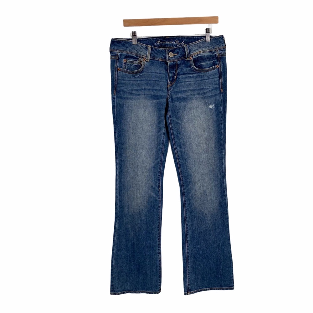 American Eagle distressed slim boot denim jeans